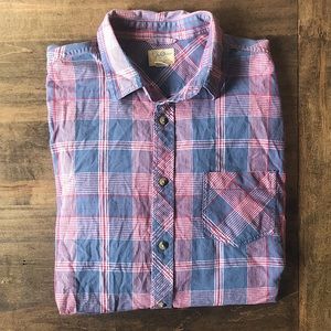 Tre Vero | Casual Plaid Long Sleeve Button Up Lg